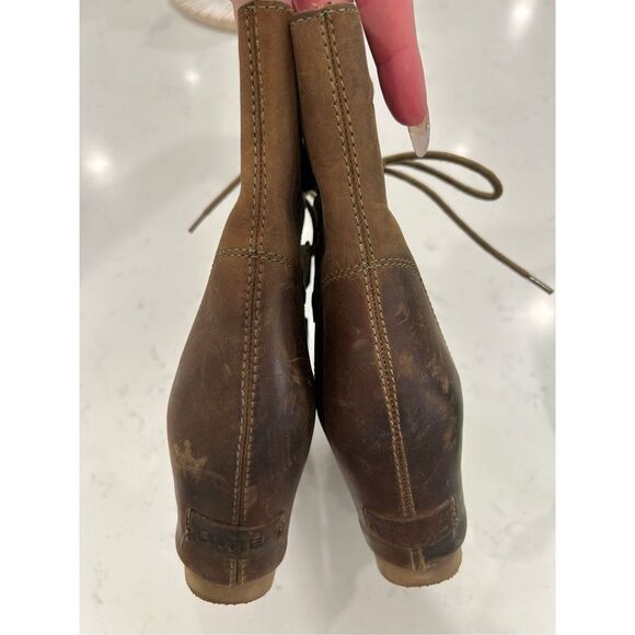 Sorel Joan of Arctic II wedge leather buckle elk boots size 6 tan/brown - Picture 4 of 8